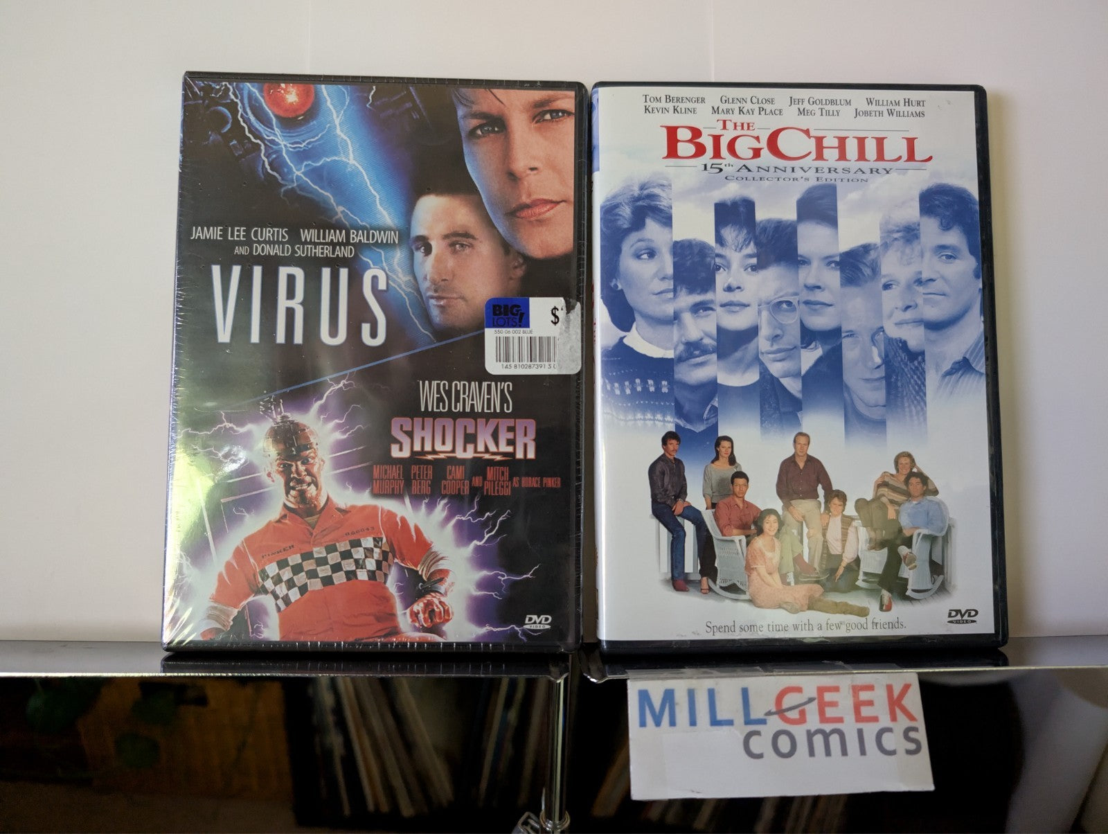 Virus \ Wes Craven's Shocker \ The Big Chill, 3 Movie Set (DVD) Like New -JD