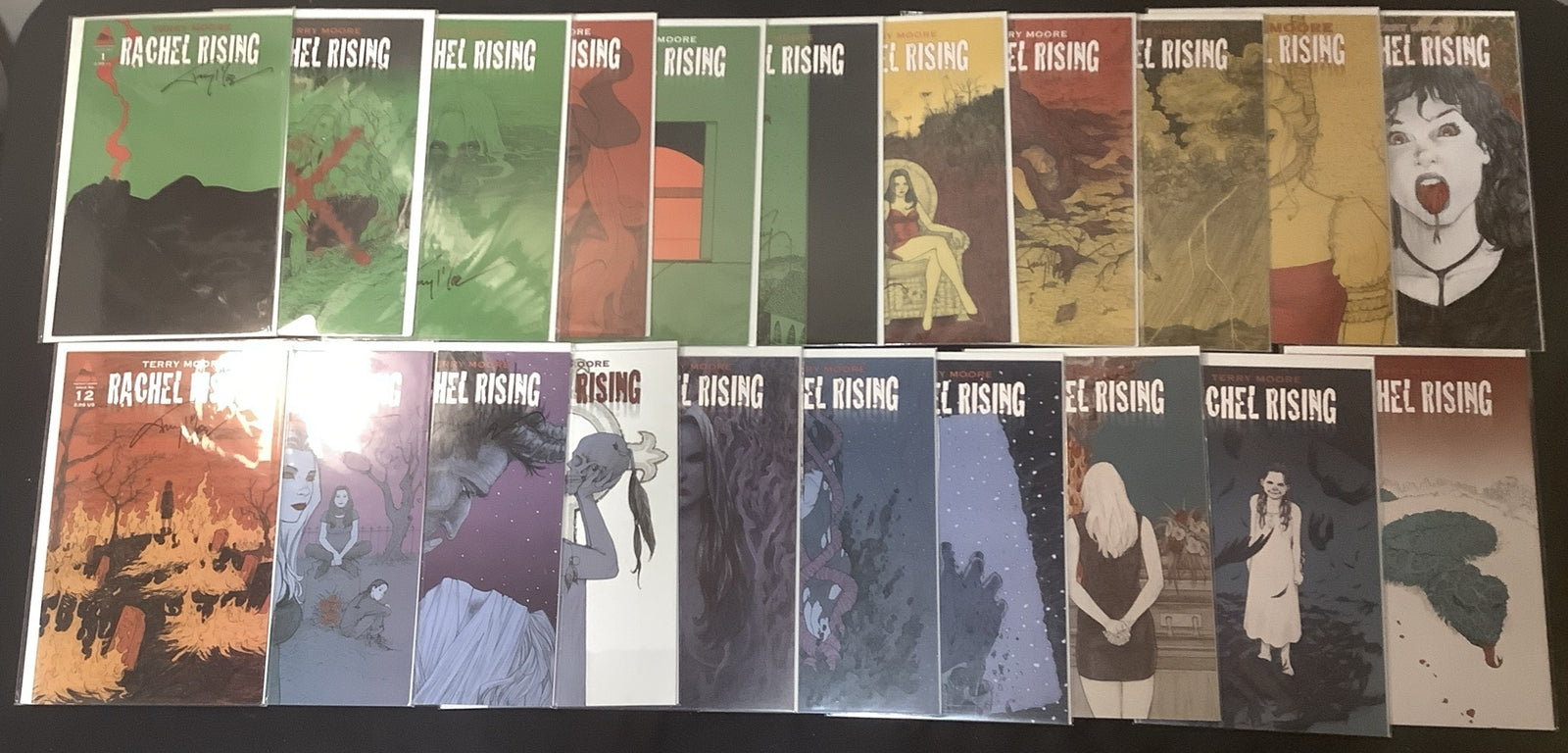 Rachel Rising #1-42 Complete Comic Set, Multiple Signed by Terry Moore, Abstract