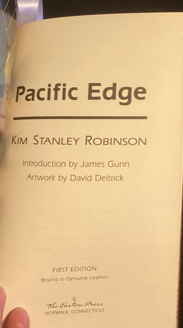 Pacific Edge by Kim Stanley Robinson (First Edition) Easton Press Signed -JD