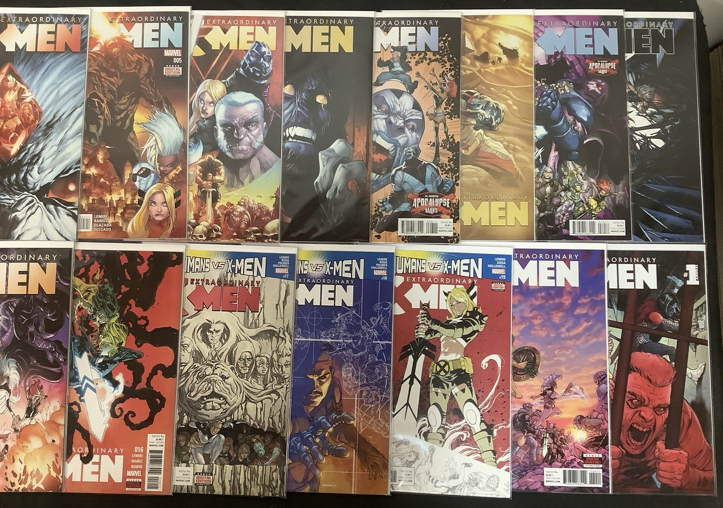Extraordinary X-Men #1-20 + Annual #1 Complete Comic Series, Lemire/Ramos, 2016
