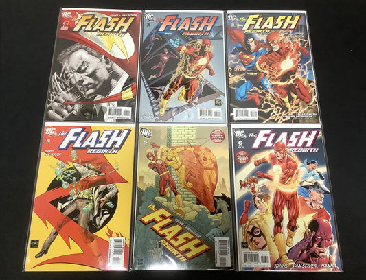 FLASH REBIRTH #1-6, #1 4th PRINT, DC COMIC SET COMPLETE GEOFF JOHNS VAN SCIVER
