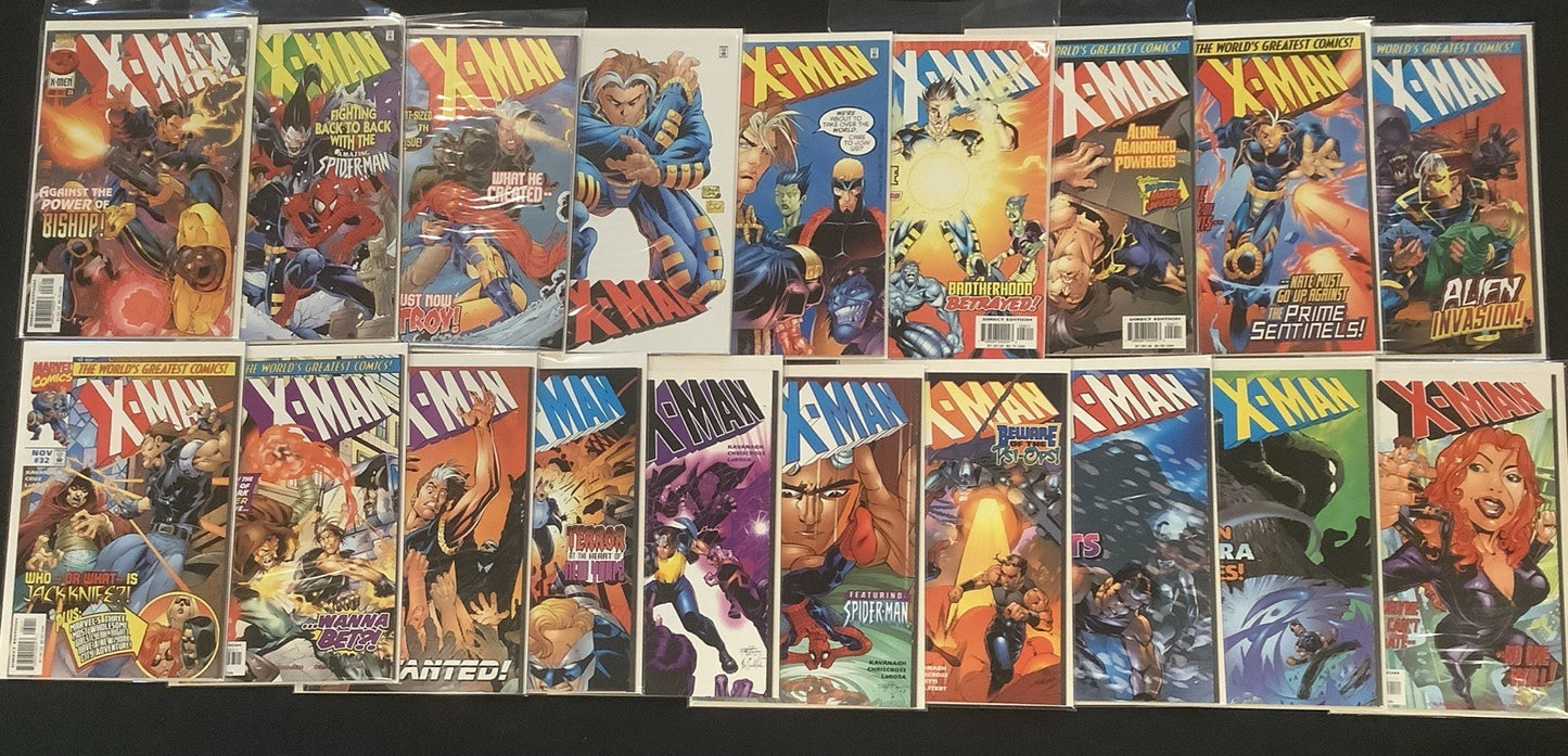 X-Man #5-41 & #-1 Comic Lot, Marvel Comics, Kavanagh/Cruz/Loeb, 1995