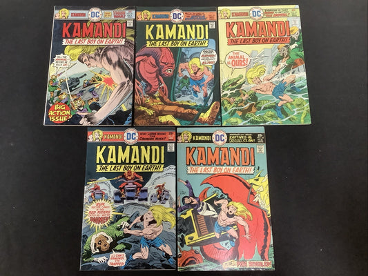 Kamandi the Last Boy on Earth #34-38 Comic Lot, DC, Jack Kirby, Reader Copies