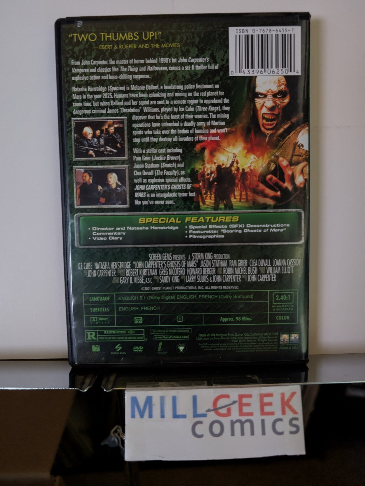 Ghosts of Mars / The Fog, 2 Movie John Carpenter Set (DVD) Like New-JD