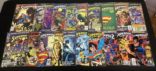 Action Comics #660-716 Comic Lot, DC 1990, Sonic Preview Comic, Doomsday Cameo