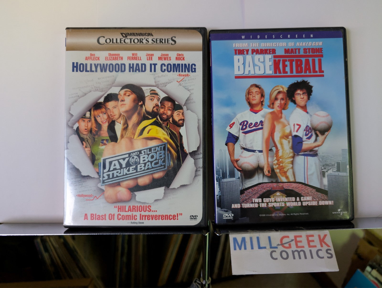 Jay & Silent Bob Strike Back / Baseketball, 2 Movie Set (DVD) Like New -JD