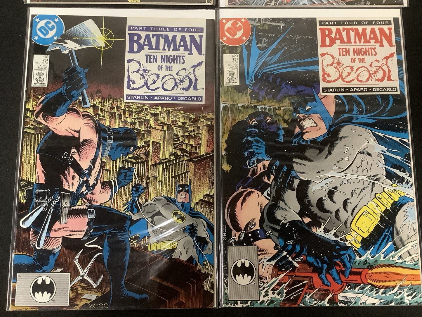 Batman #417-420 Comic Set, Ten Nights Of The Beast Complete, 1st App KGBeast