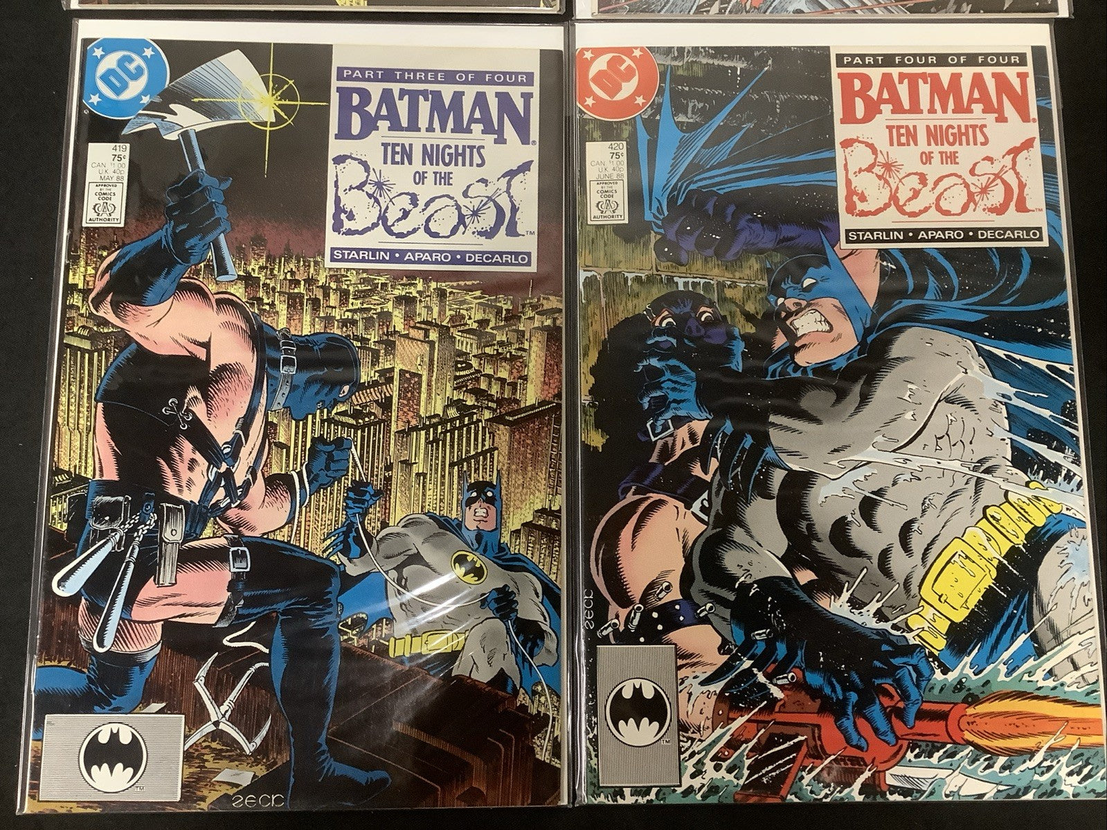 Batman #417-420 Comic Set, Ten Nights Of The Beast Complete, 1st App KGBeast