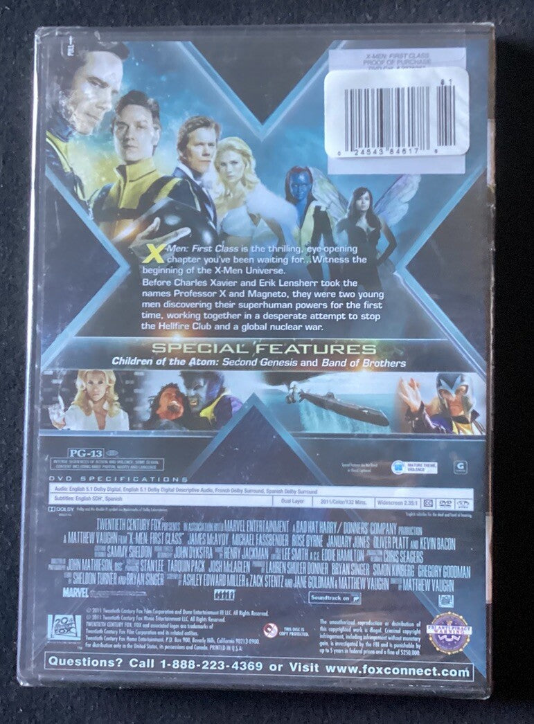 NEW SEALED X-Men First Class (DVD, 2011) James McAvoy & Michael Fassbender -PS