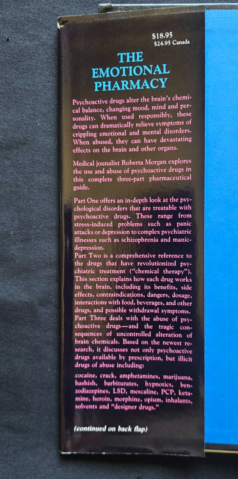 The Emotional Pharmacy By Roberta Morgan (1st Print, 1988) JD