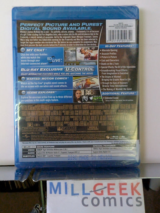 Wanted, James McAvoy (Blu-Ray 2008) Brand New -JD