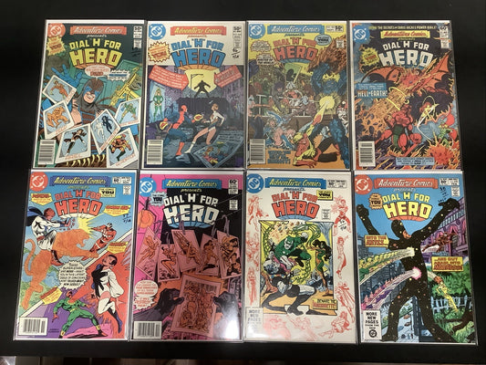Adventure Comics #483-490 Comic Lot, DC Comics, Dial H For Hero, F/VF Or Better
