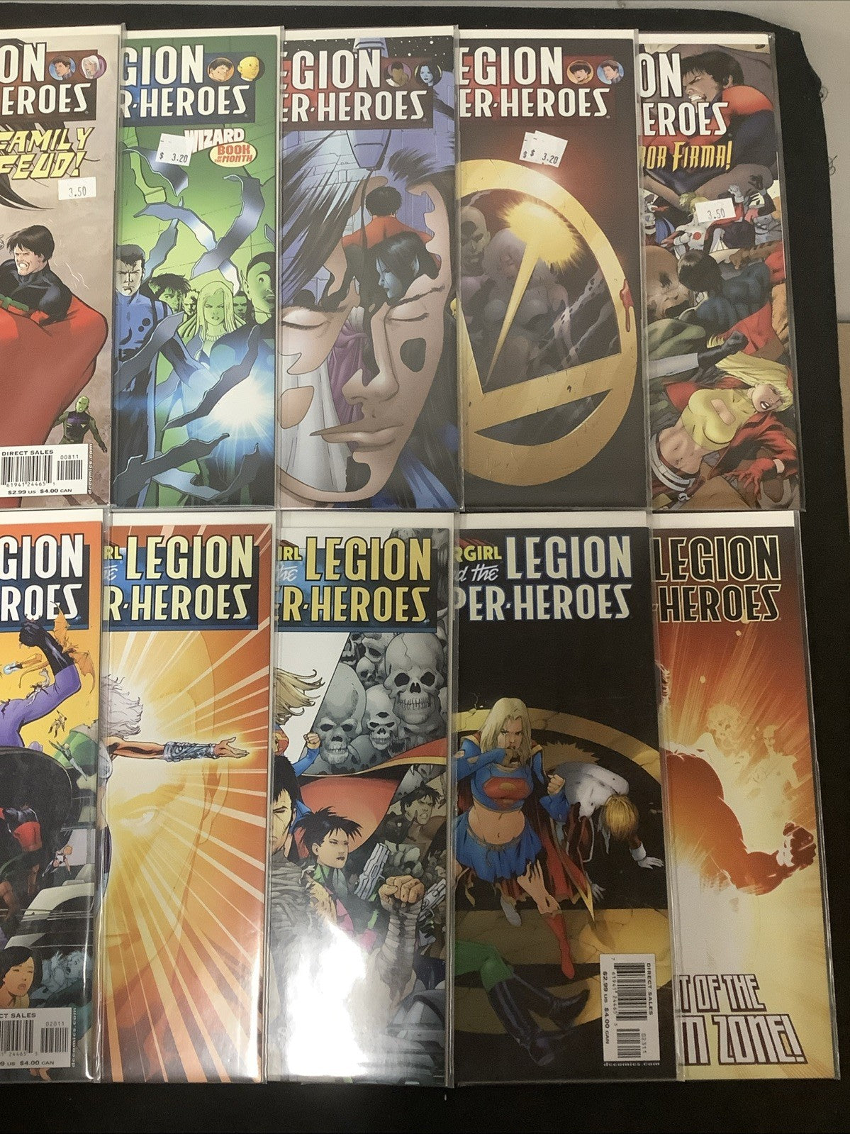 LEGION OF SUPER-HEROES #1-24 Comic Lot, DC Comics, #1  Signed Mark Waid