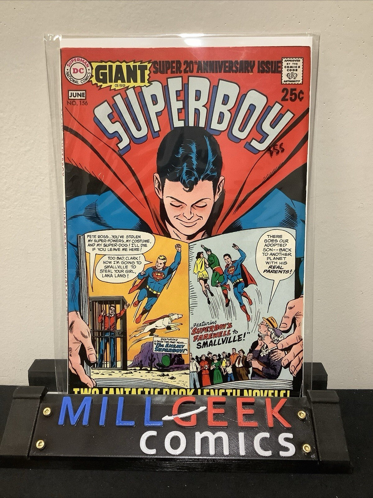 Superboy #156 (DC Comics June 1969) F/VF (7.0) Cream Pages, 20th Anniversary