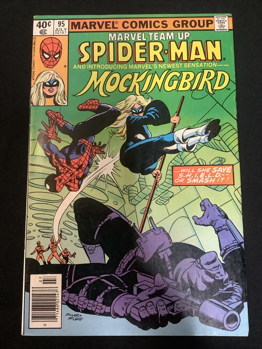Marvel Team-Up #95 (1980) F+ (6.5) Newsstand, 1st Bobbi Morse As Mockingbird