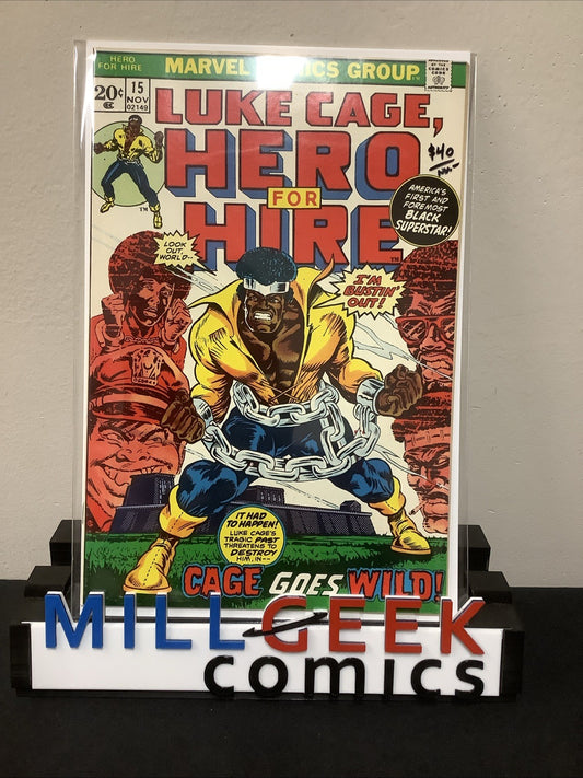 Luke Cage, Hero For Hire #15 (Marvel Comics November 1973) NM- (9.2) Englehart