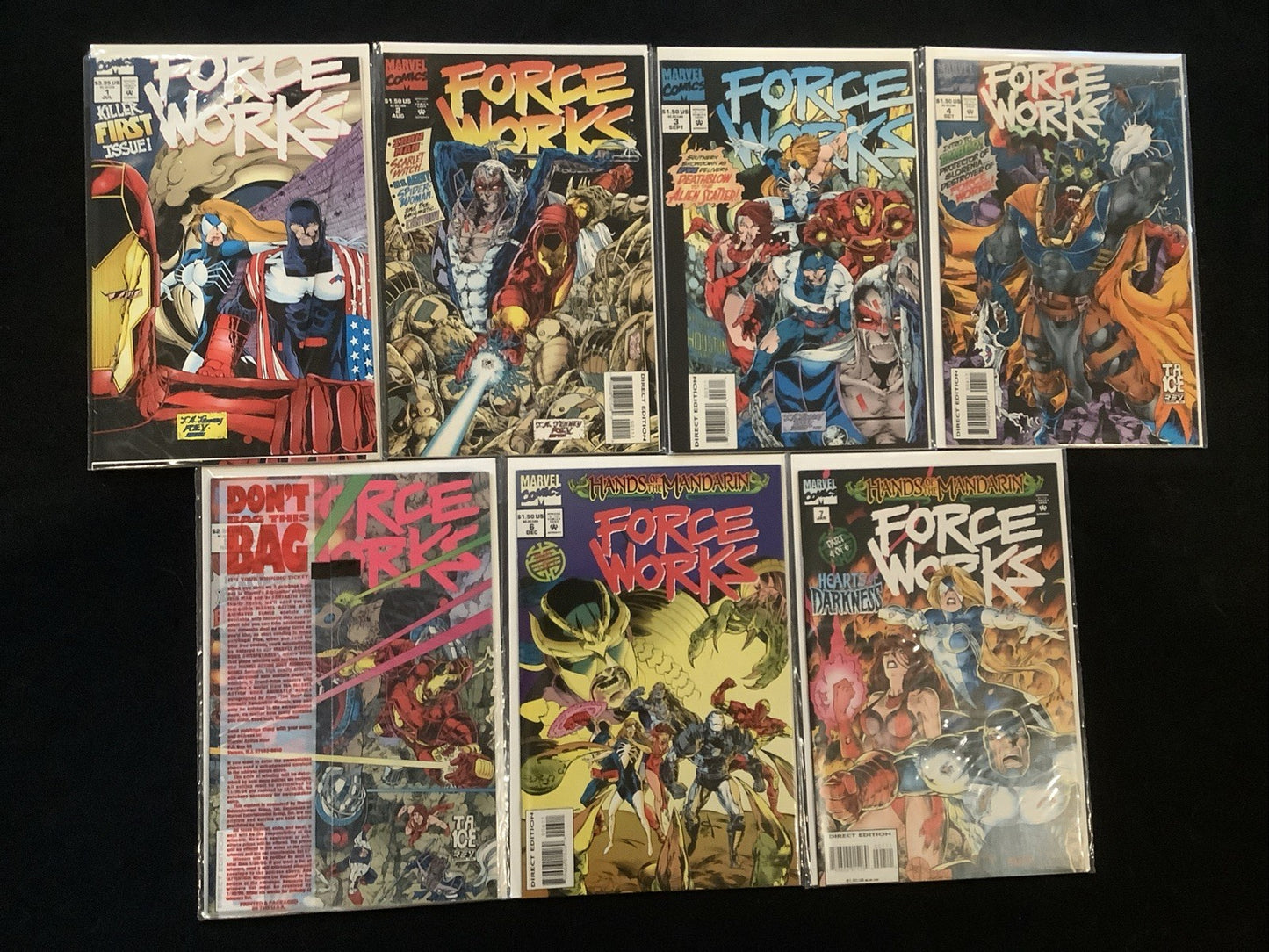 Force Works #1-7 Comic Lot, Marvel Comics, Pop Up Cover, Dan Abnett, 1994