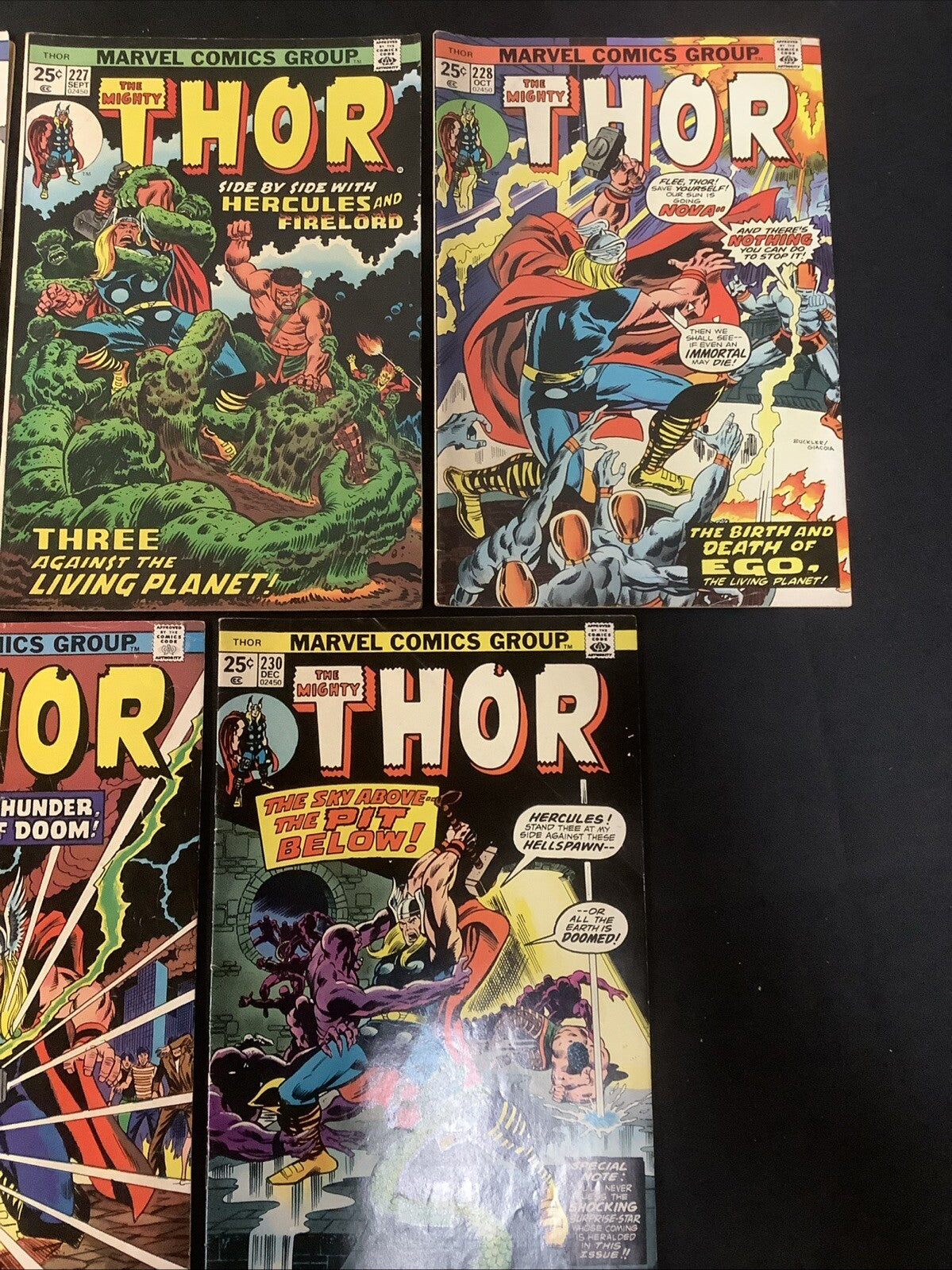 Thor #226-230 Comic Lot, Low To Mid Grade, Hulk #181 Ad Featuring Wolverine