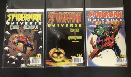 Spider-Man Universe #8-10 Comic Lot, Newsstands!!! Revenge of the Green Goblin