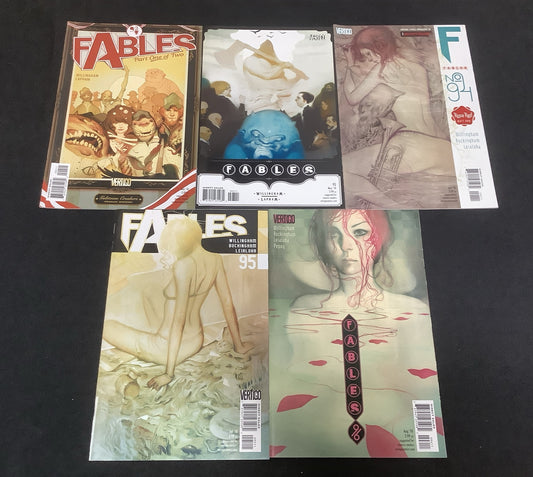 Fables #92-96 Comic Lot, DC/Vertigo, Bill Willingham, IZombie Preview, 2010
