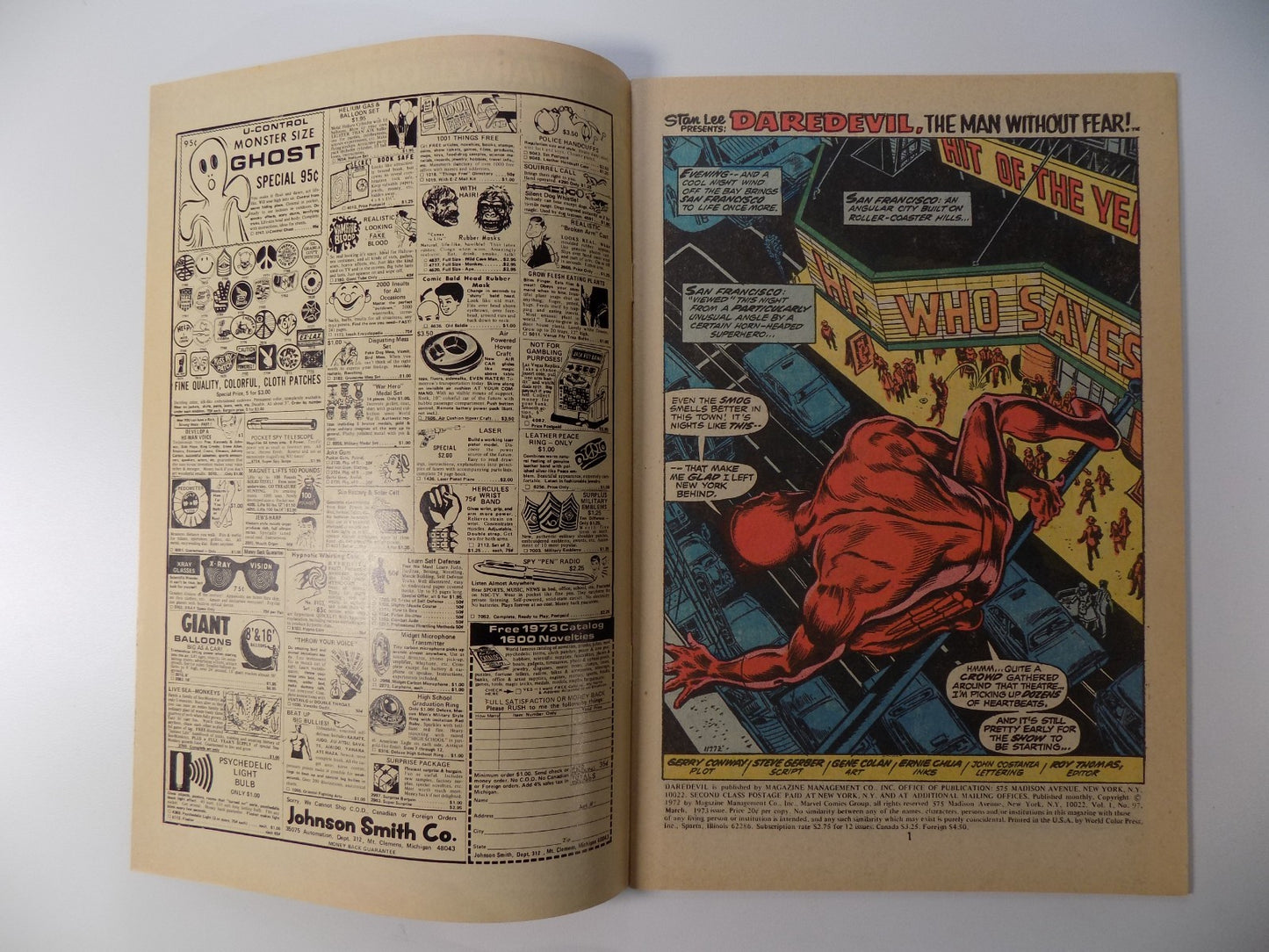 Daredevil #97 Marvel Comics Very Fine March 1973