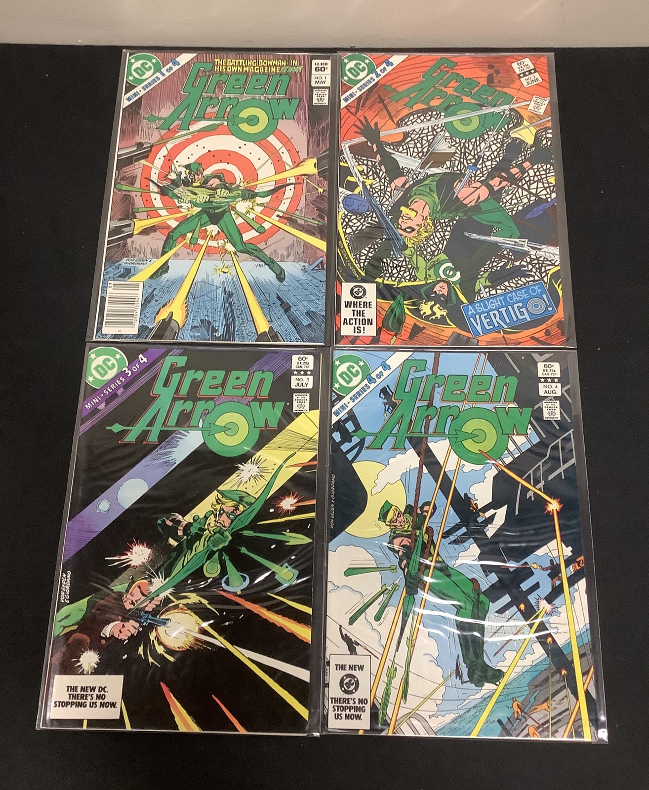 Green Arrow 1-4 Complete Comic Mini-Series, DC Comics, 1st Solo Title, Newsstand
