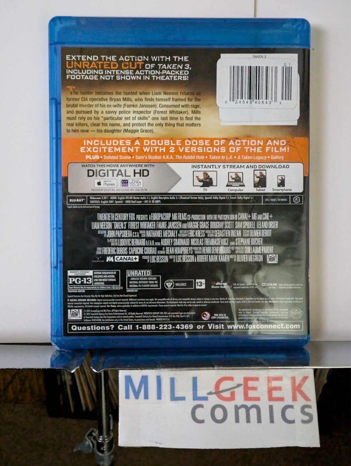 Taken Trilogy 1 2 3 (Blu-ray Lot, 2008, 2012, 2015) Like New -JD