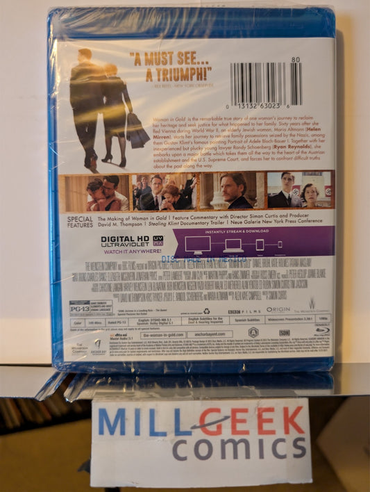 Woman in Gold, Helen Mirren & Ryan Reynolds (Blu-Ray) Brand New SEALED -JD