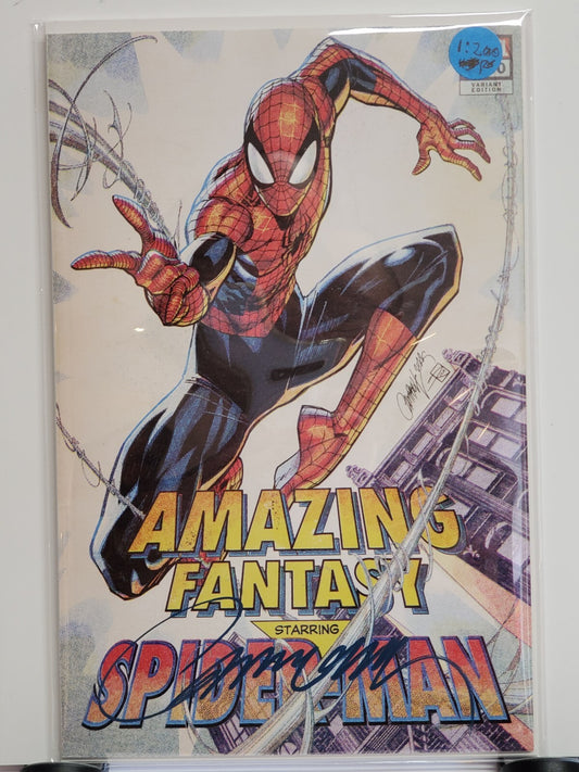Amazing Fantasy #1000 J Scott Campbell Store 1:200 retro variant SEALED w/COA