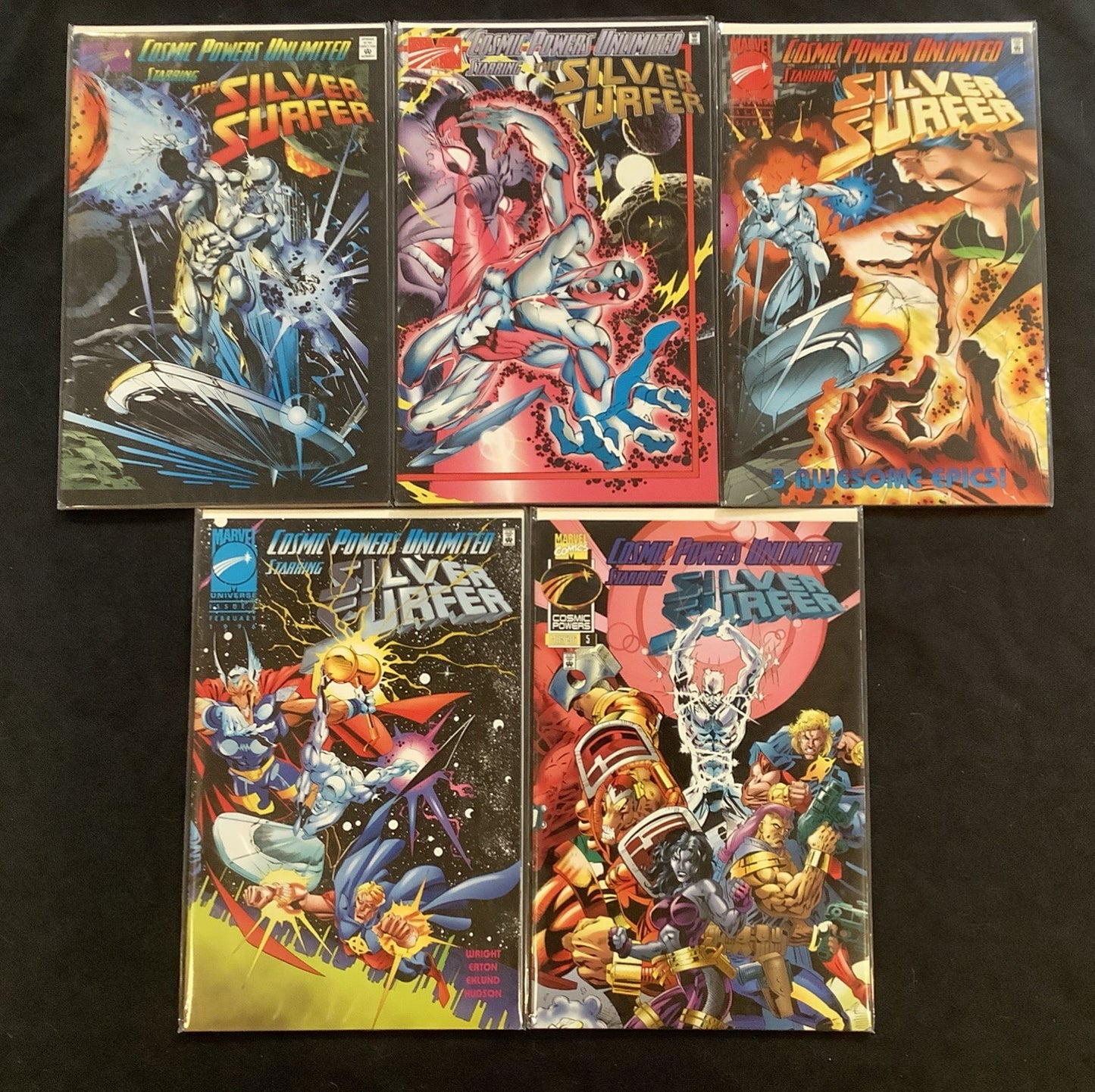 Cosmic Powers Unlimited #1-5 Complete Comic Set, Marvel, Ron Marz, 1995
