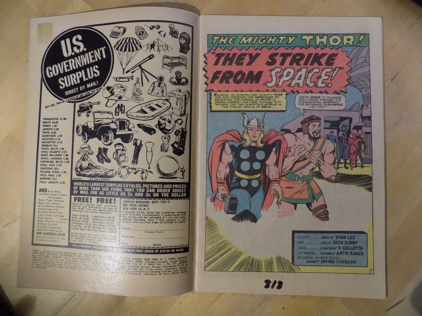 Thor #131 Marvel Comics 6.5 Fine+ August 1966