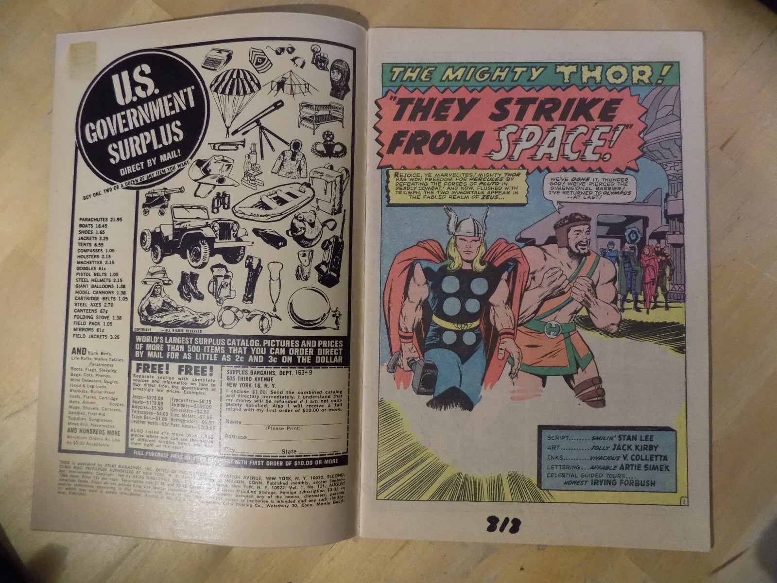 Thor #131 Marvel Comics 6.5 Fine+ August 1966