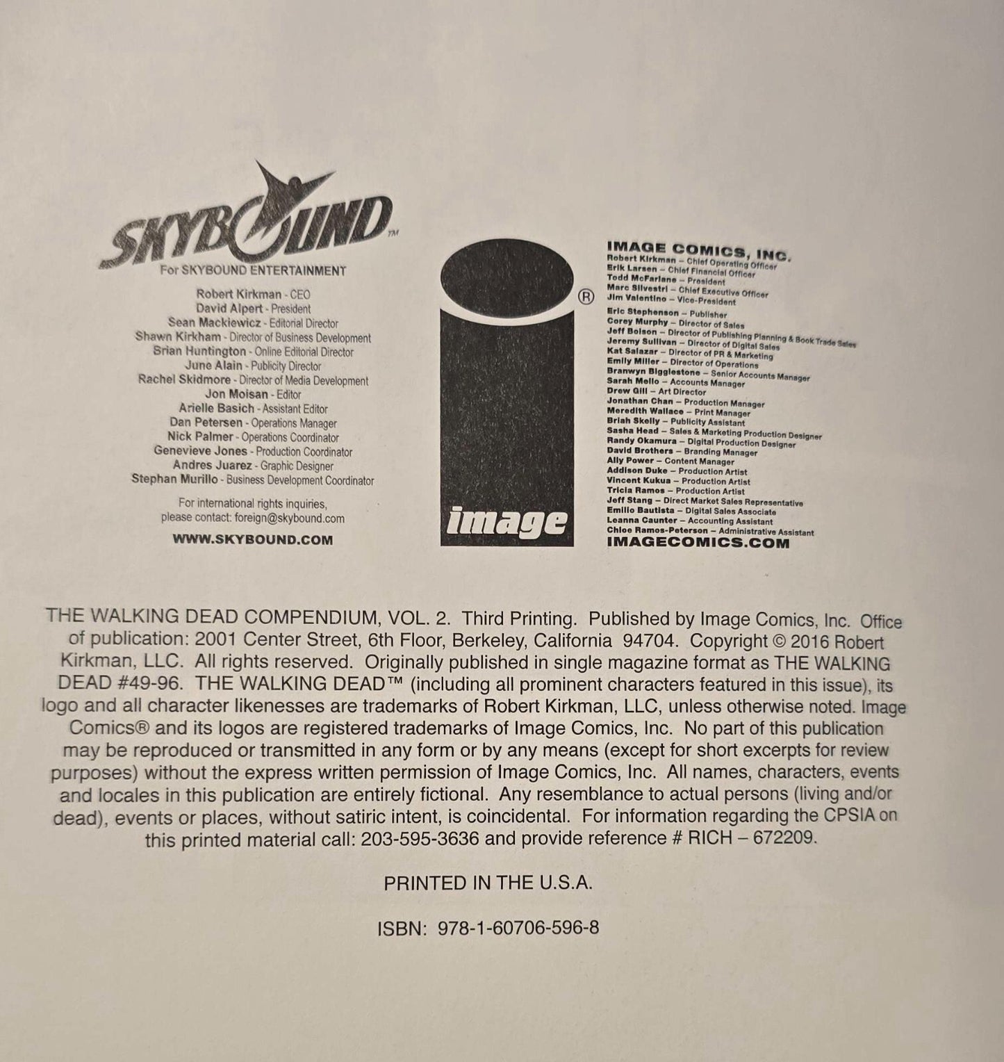 The Walking Dead Compendium #2 - 60% off MSRP! (3rd Printing, 2016)