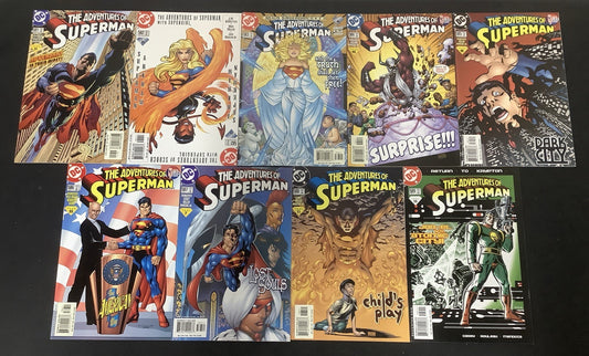 Adventures of Superman #581-589 Comic Lot, DC Comics, DeMatteis/Miller