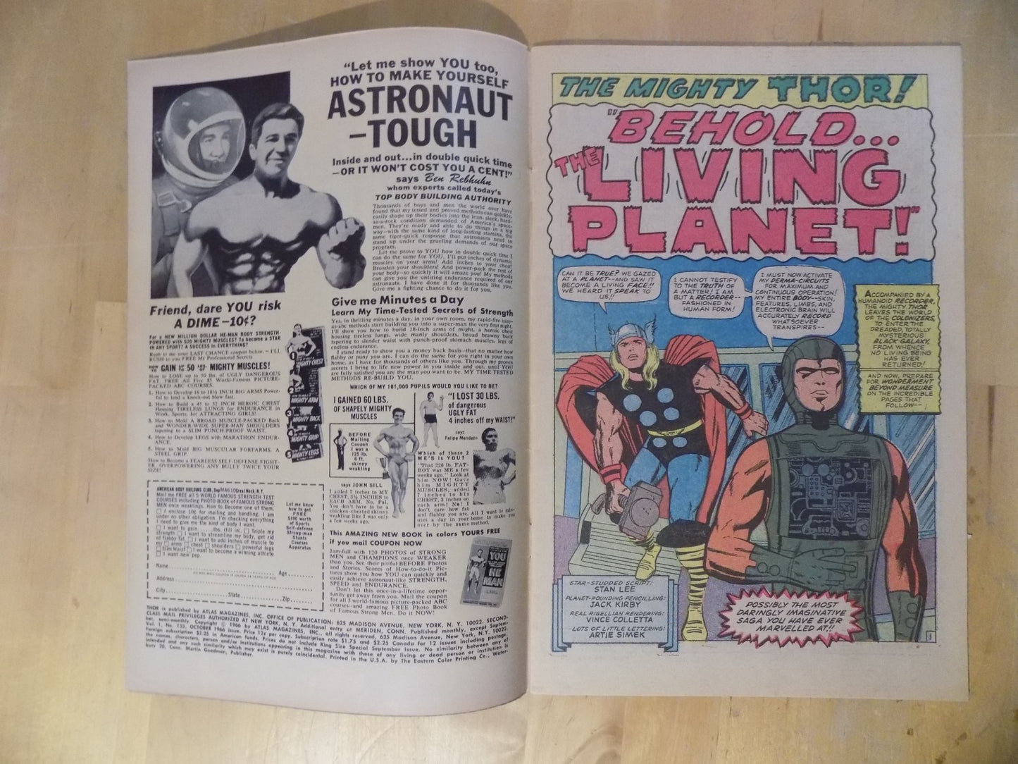 Thor #133 Marvel Comics 6.5 Fine+ October 1966
