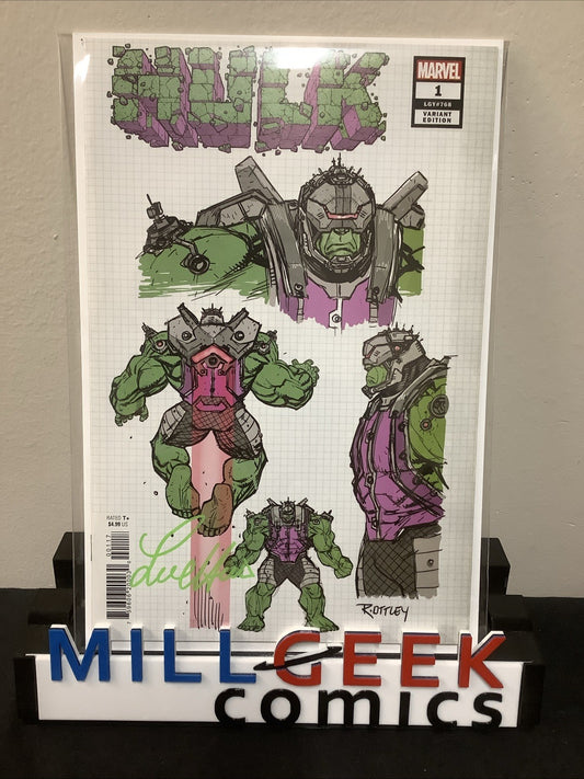 The Hulk #1 (768) Ryan Ottley 1:10 Design Cover (2022) LOU FERRIGNO SIGNED!