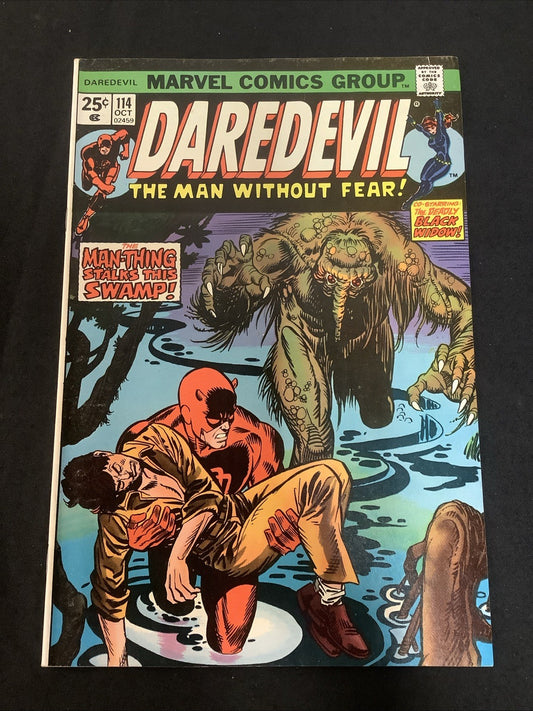 Daredevil #114 (Marvel Comics October 1974) VF (8.0) Steve Gerber, Man-Thing