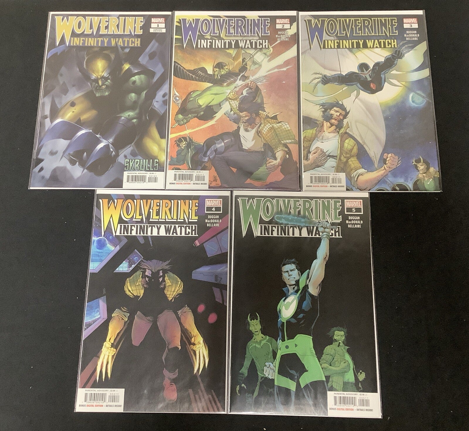 Wolverine Infinity Watch #1-5 Complete Comic Set, Hector Bautista As Overtime