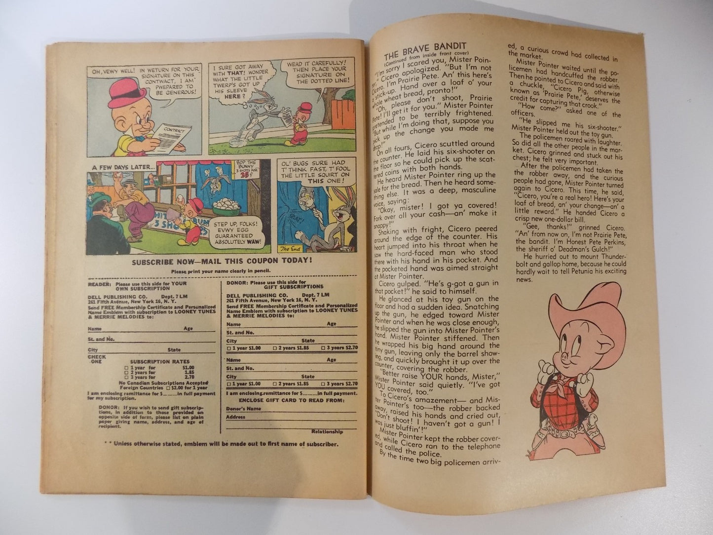 Looney Tunes & Merrie Melodies #105 Dell Comic July 1950 Fine/Very Fine