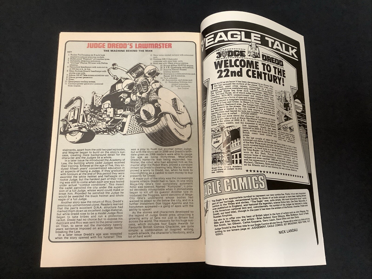 Judge Dredd #1 (Eagle Comics 1983) VF- (7.5) 1st American App Of Judge Dredd