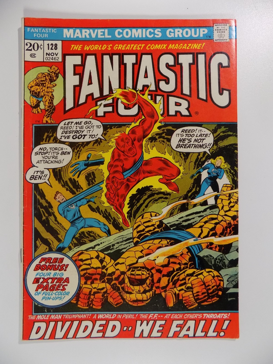 Fantastic Four #128 Marvel Comic November 1972 Very Fine