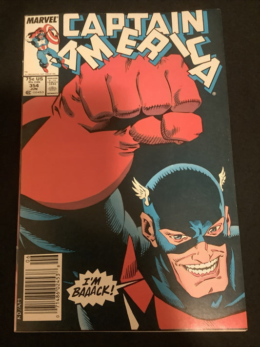 Captain America #354 (Marvel Comics June 1989) NM- (9.2) Al Milgrom, U.S.Agent