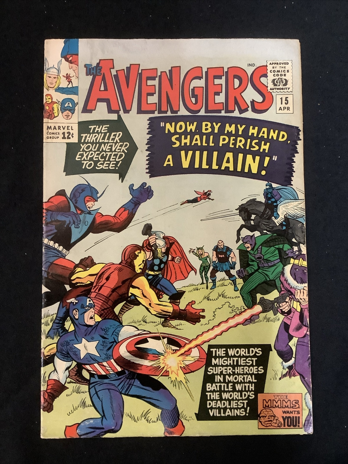 Avengers #15 (1965) F- (5.5) Stan Lee/Jack Kirby, Death Baron Zemo I (Harbin)