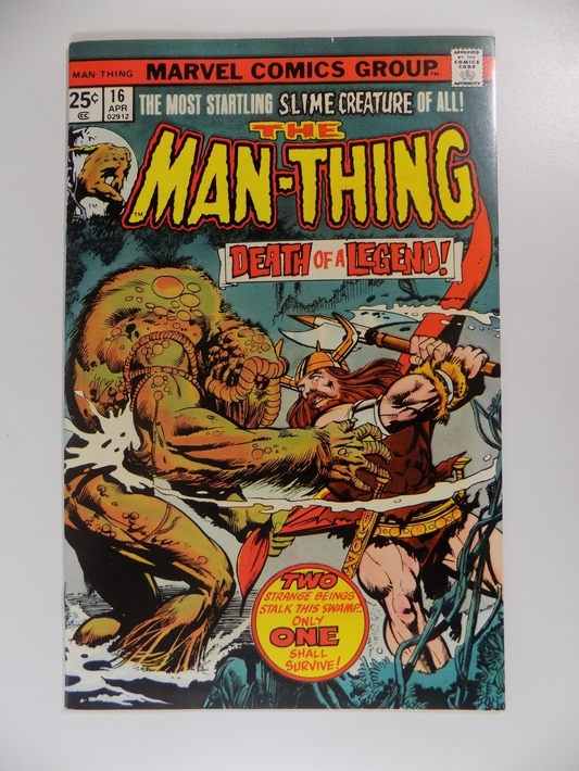 Man-Thing #16 Marvel Comic April 1975 Very Fine/Near Mint