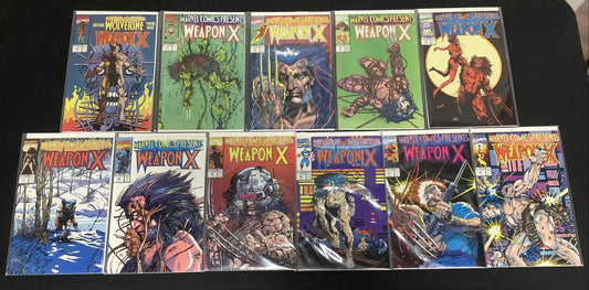 Marvel Comics Presents #72-82 Comic Lot, Wolverine Origin, Weapon X Program