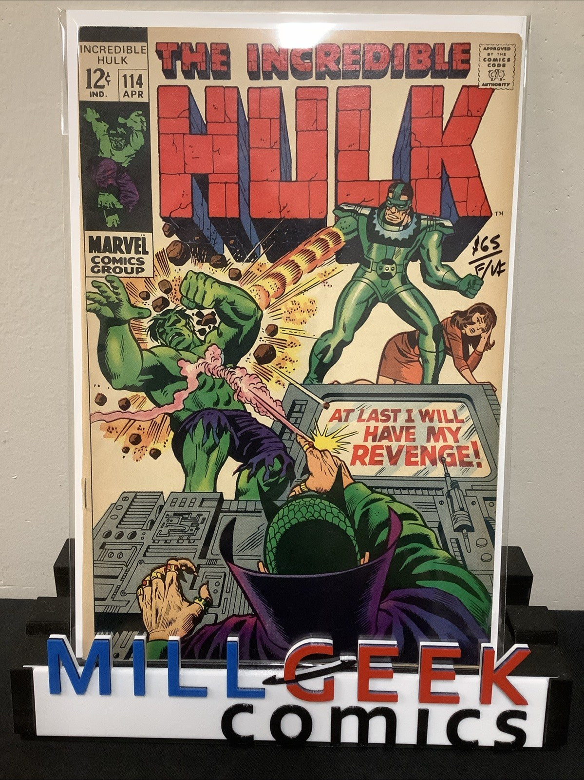 The Incredible Hulk #114 (Marvel April 1969) F/VF (7.0) Hulk Vs The Mandarin