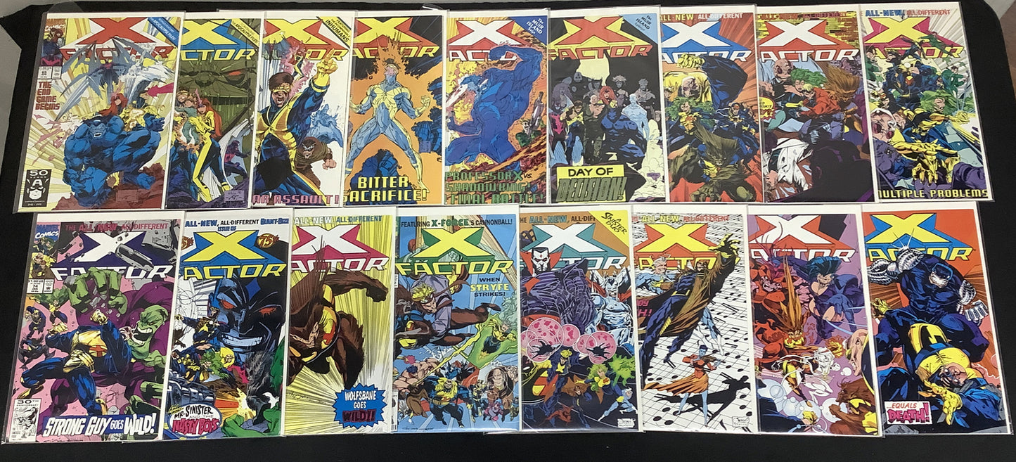 X-Factor #1-81 Comic Lot, 1st App Apocalypse And The 4 Horsemen, Archangel, 1986