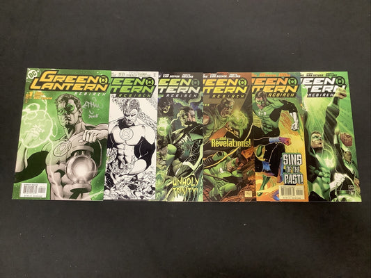 GREEN LANTERN REBIRTH Comic Lot #1-6 b&w variant (Ethan Van Sciver Autograph #1)