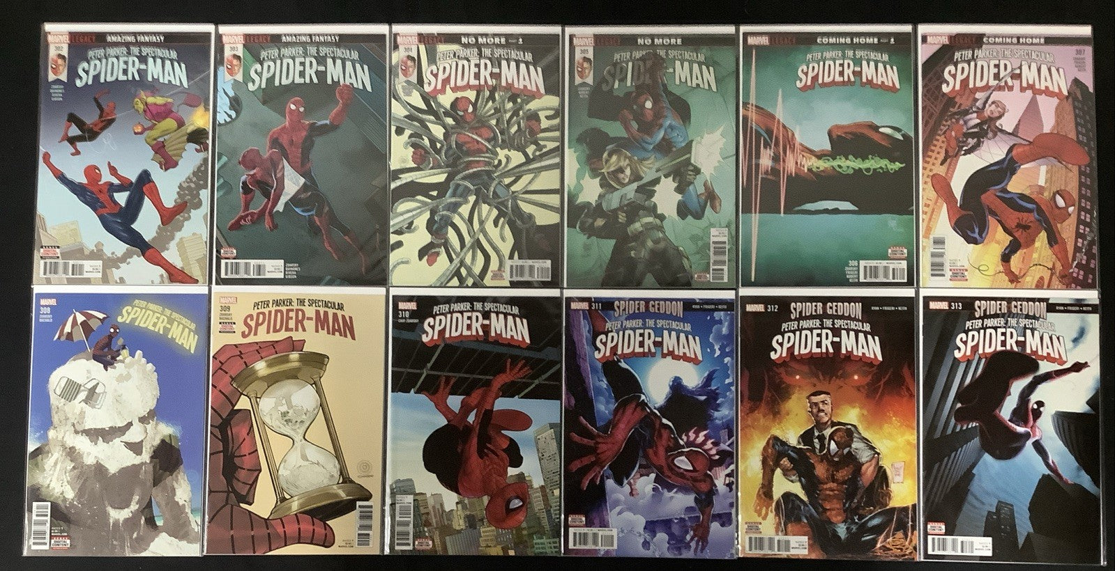 Peter Parker the Spectacular Spider-Man #302-313 Comic Lot, Spider-Geddon
