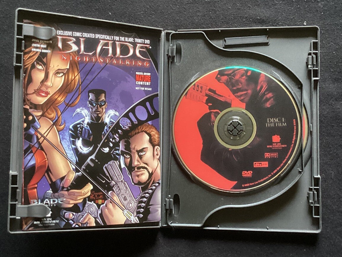 Blade Trilogy DVDs: Blade / Blade II / Blade Trinity-Wesley Snipes, Like New -PS
